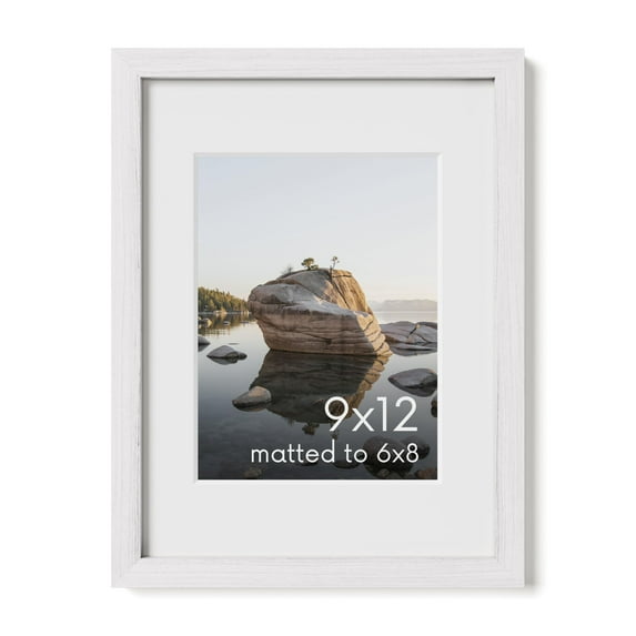 Oak Wood and Glass Single Picture Frame 9x12