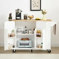 thumbnail image 1 of Oak-accented White - Drop-leaf and Multi-functional - In Dining or Kitchen - Serves Multiple Purposes, 1 of 6