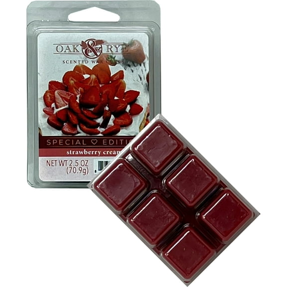 Oak and Rye Strawberry Cream Scented Wax Cubes 2.5oz