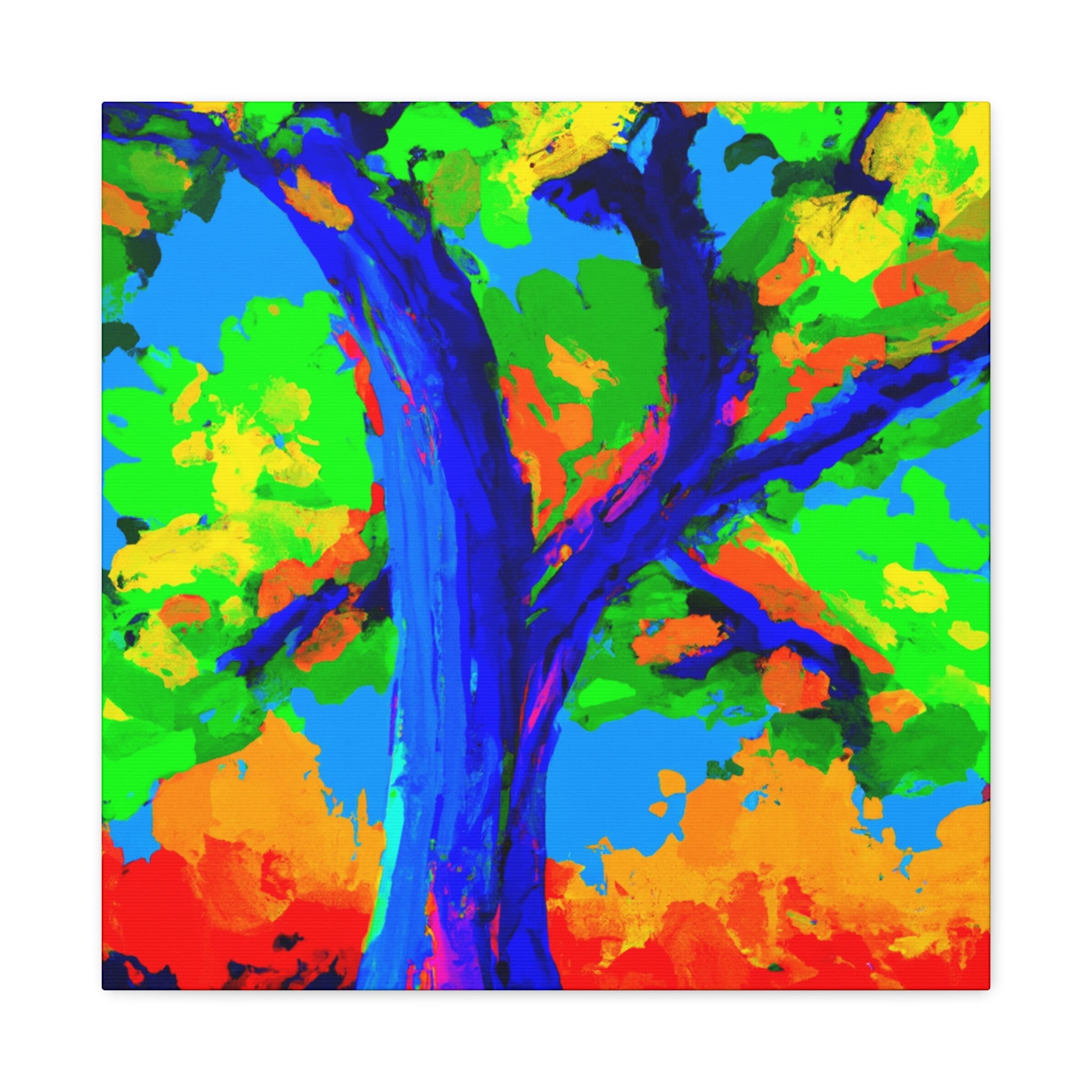 "Oak in Fauvist Hues" - Canvas