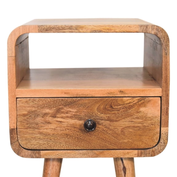 Oak - like Appearance | Serves as Bedside or Snack Stand | Sustainable and Artisan - made