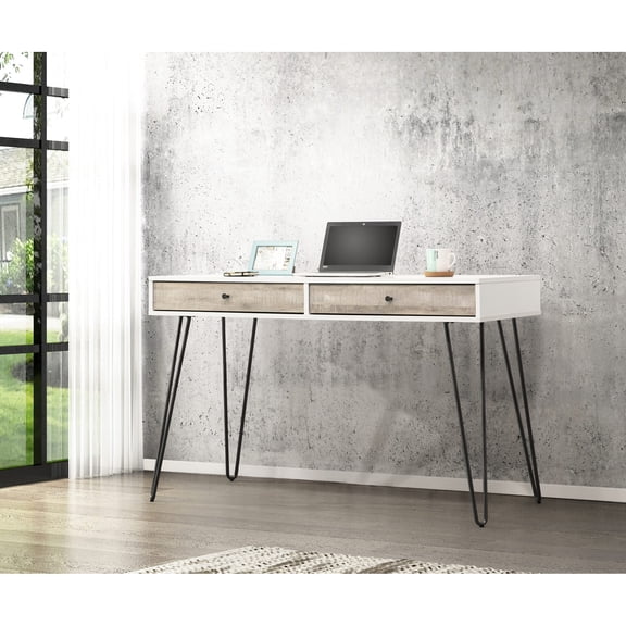 Oak - like finish, 2 storage drawers | Suitable for reading nooks, saves space | Create an orderly environment