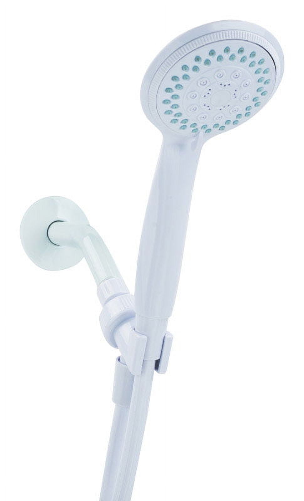 OakBrook White PVC 5-Settings Handheld Showerhead with 60" Hose