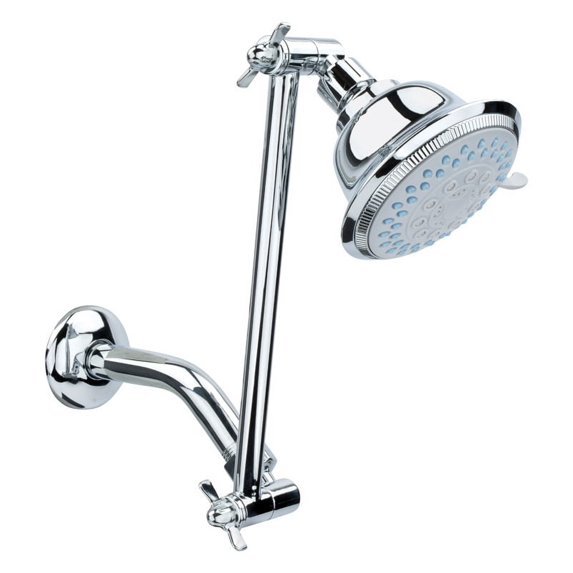 OakBrook Adjustable Arm 5 Function Showerhead, Chrome