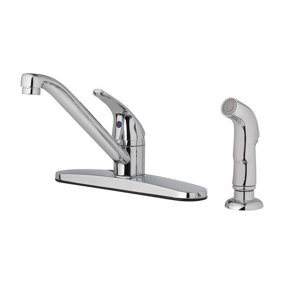 OakBrook Essentials One Handle Kitchen Faucet with Deck Mount Side Sprayer