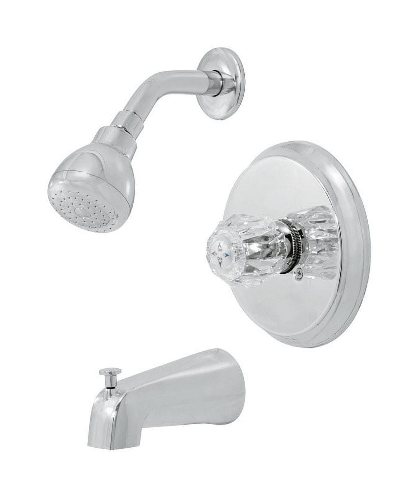 OakBrook Essentials One Handle Tub and Shower Faucet, Chrome