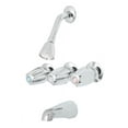 OakBrook Essentials Three Handle Tub and Shower Faucet, Polished Chrome