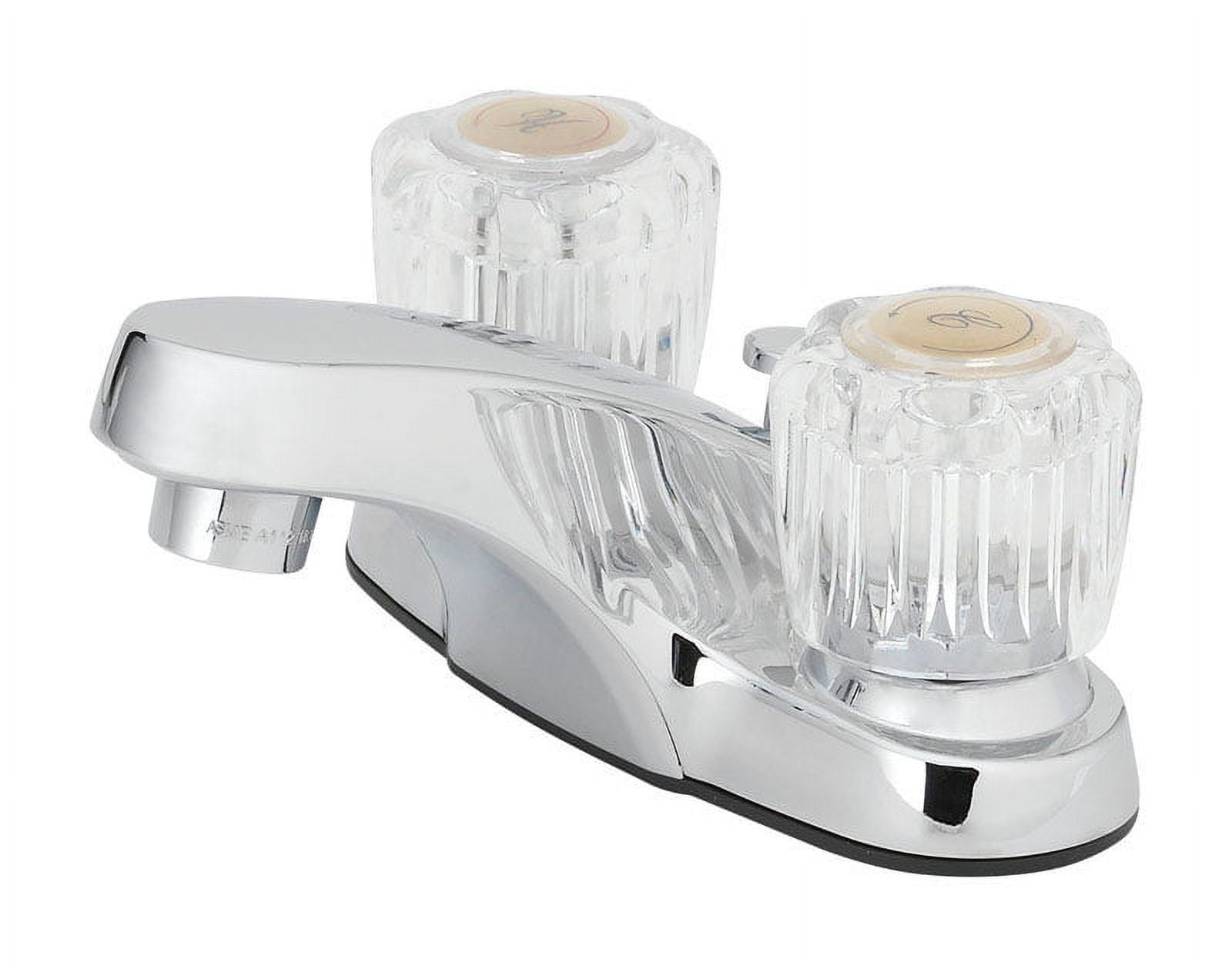 OakBrook Chrome Two Handle Pop-up Bathroom Sink Faucet