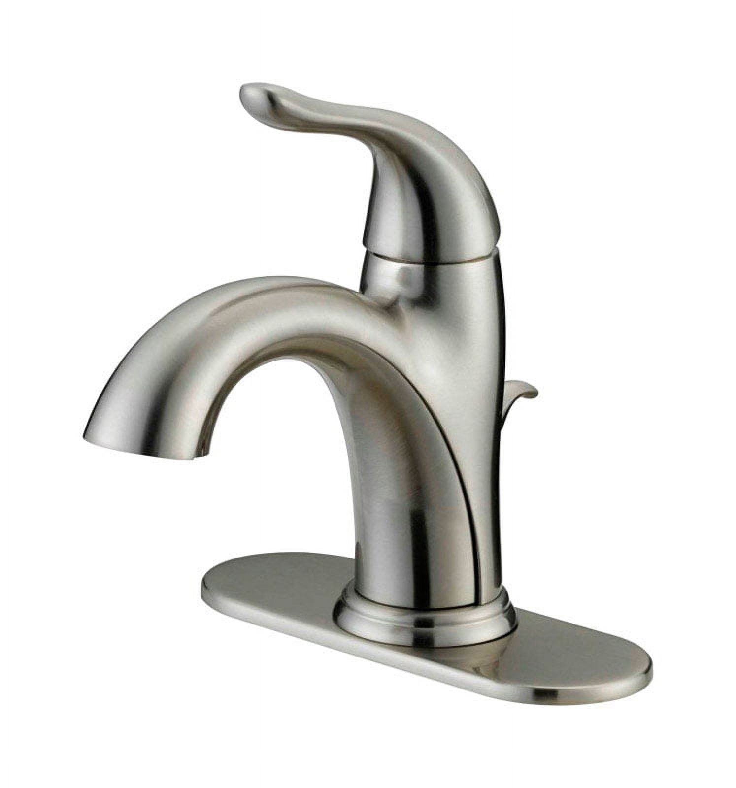 OakBrook Brushed Nickel Single-Handle Mid Arc Bathroom Faucet