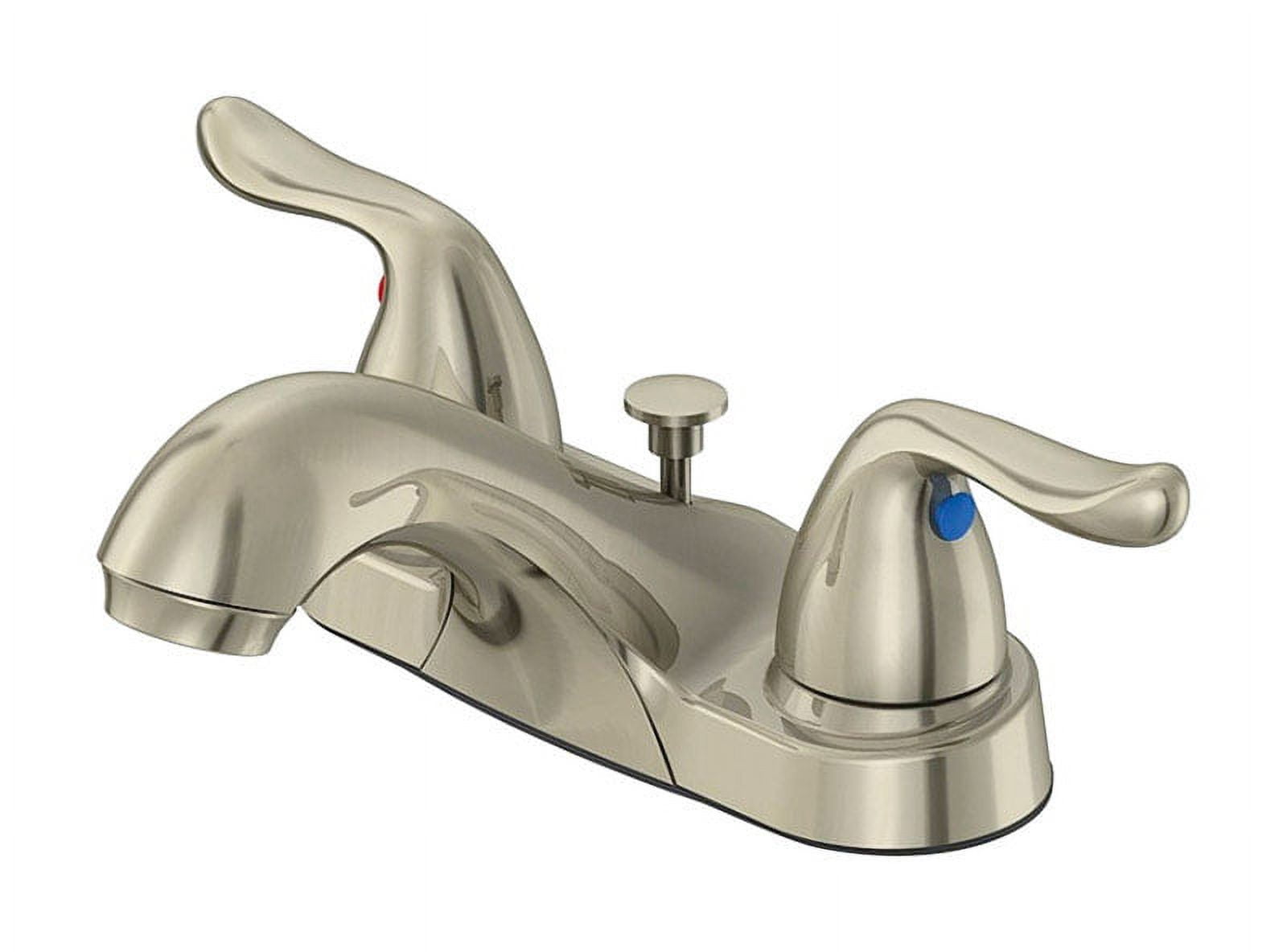 OakBrook Brushed Nickel 4" Centerset 2-Handle Bathroom Faucet