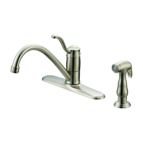 OakBrook Tucana One Handle Kitchen Faucet with Deck Mount Side Sprayer