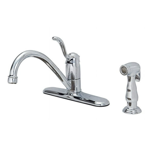 OakBrook Tucana One Handle Kitchen Faucet with Deck Mount Side Sprayer
