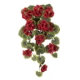 thumbnail image 1 of OakRidge Artificial Geranium Hanging Stem – Red, 23 ½” Long – Faux Floral Home Décor for Indoor/Outdoor Use, 1 of 3
