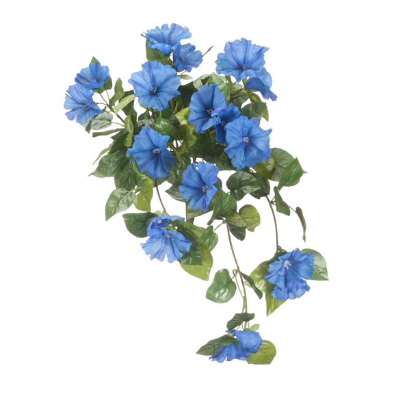 OakRidge Artificial Petunia Hanging Stem – Indigo, 25” Long – Faux Floral Home Décor for Indoor/Outdoor Use