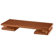 OakRidge Compact Portable Footrest, Collapsible Legs for Storage or Travel, Mahogany Wood Finish