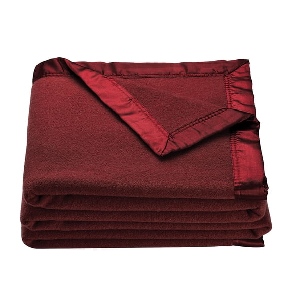 OakRidge Heirloom Merino Wool Blanket – 100% Australian Wool with Vintage Satin Edges – Breathable, Odor-Resistant, All-Season Bedding in Full/Queen S