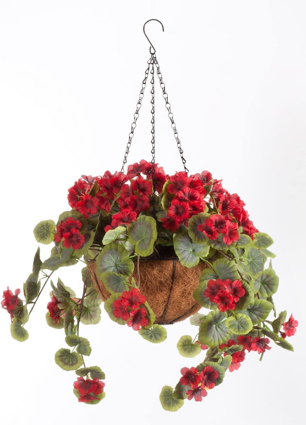 OakRidge Miles Kimball Fully Assembled Artificial Geranium Hanging ...