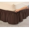 thumbnail image 1 of OakRidge Wrap Around Ruffled Bed Skirt, Easy On/Easy Off, 14” Length, Twin, Chocolate, 1 of 2