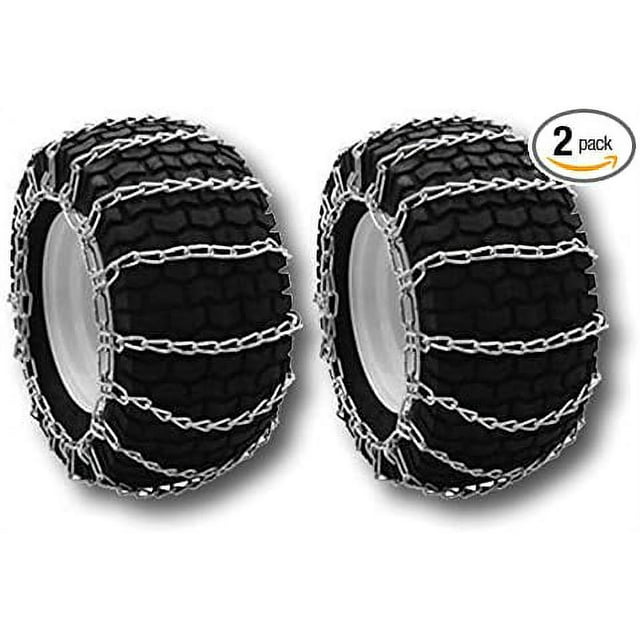 OakTen Set of 2 18x9.5x8 Tire Chains for Lawn Garden Tractors Mowers