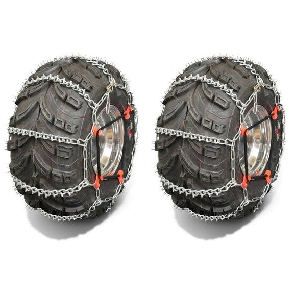 OakTen Set of 2 Tire Chains with Tensioners for ATV UTV Ladder Alloy Fits Tire size24x9x11 24x10x11