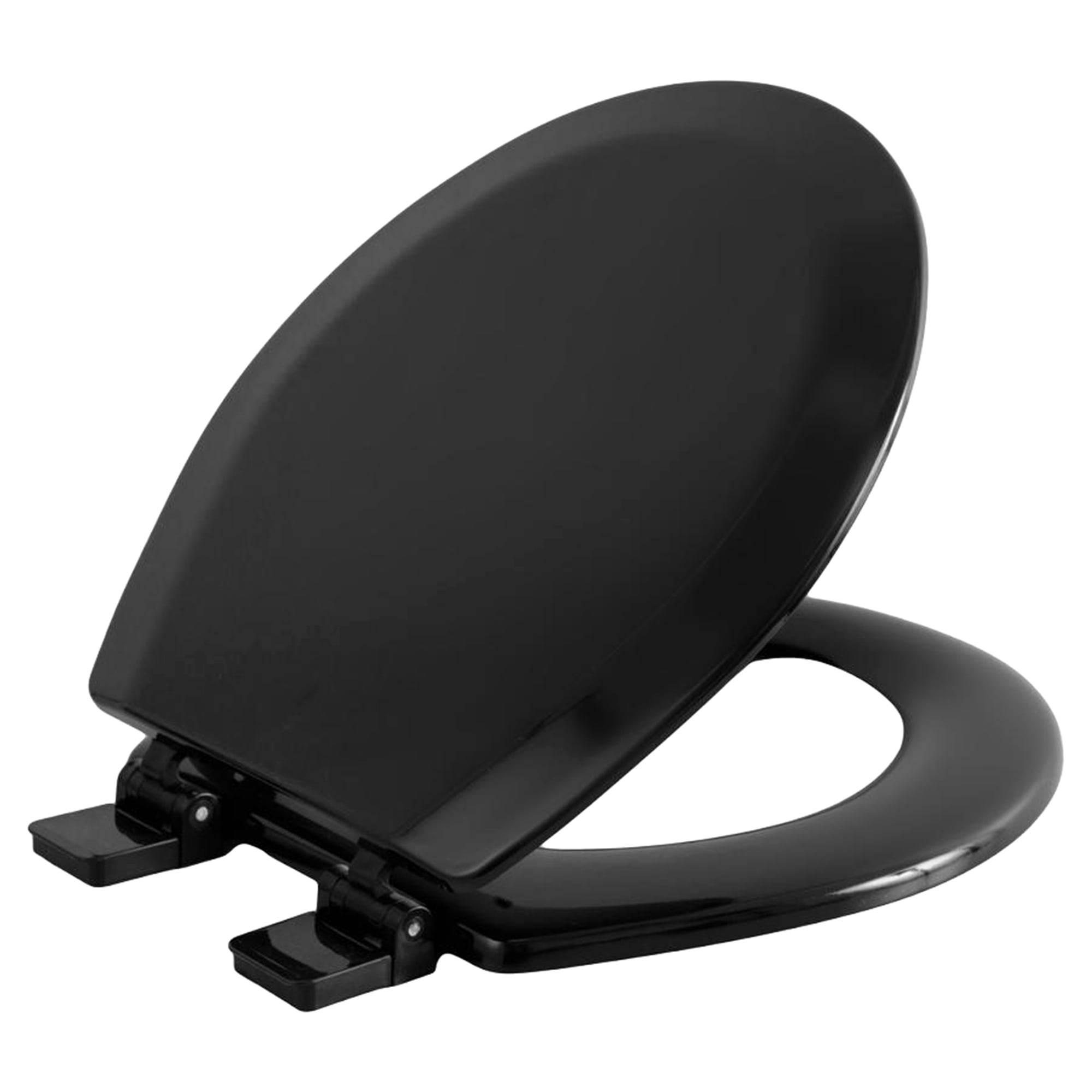 Oakbrook Collection Laurel Round Black Wood Toilet Seat