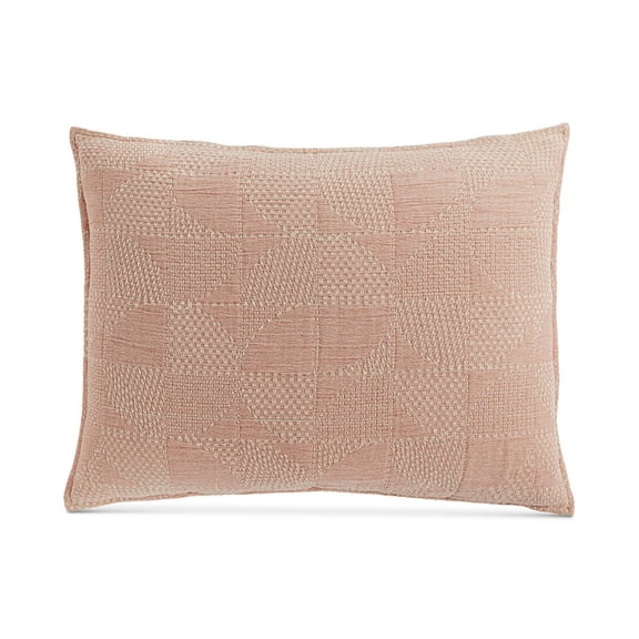 Oake Geo Stitch King Sham, Terracotta, 20 x 36