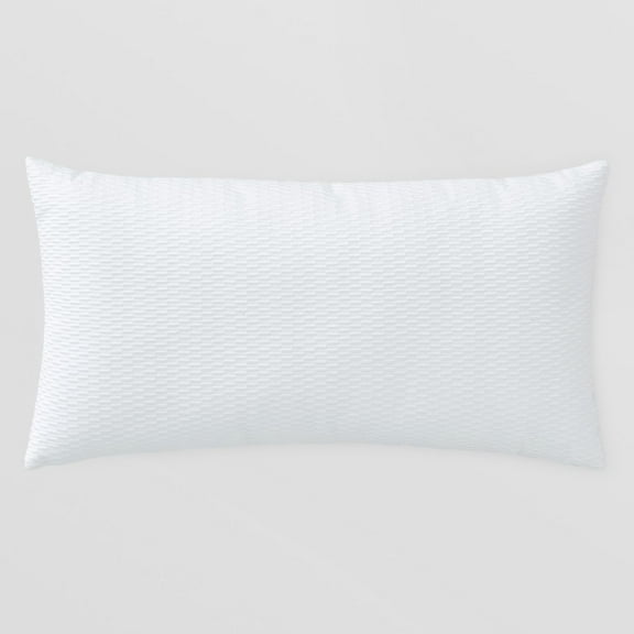 Oake Leicester Embroidered Decorative Pillow, 12 x 22, White