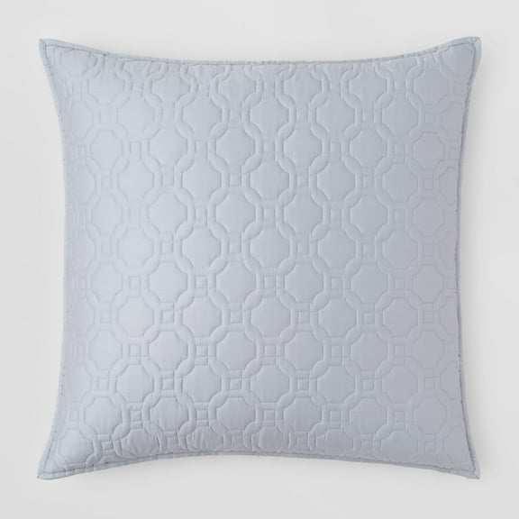 Oake Vitoria Quilted Euro Sham , Blue