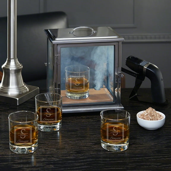 Oakhill Smoke Box Kit with Custom Whiskey Glasses