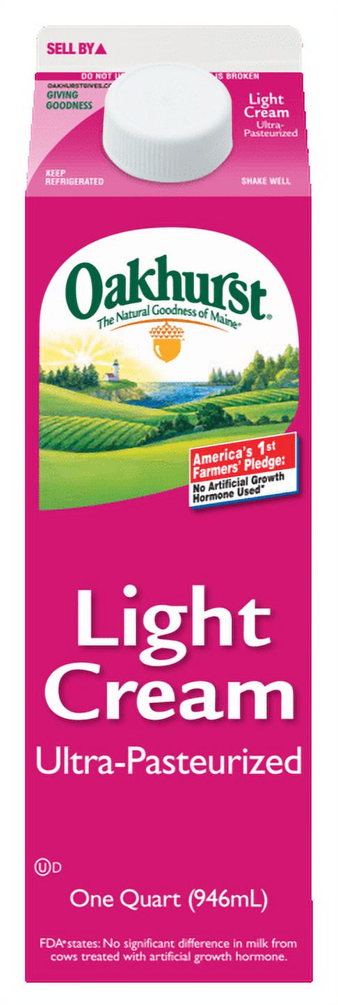 Oakhurst Ultra - Pasteurized Light Cream, 32 fl oz - Walmart.com
