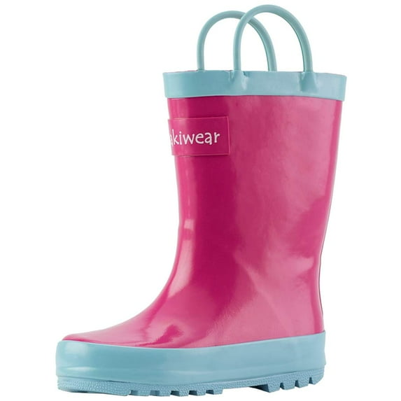 Oaki Kids Waterproof Rain Boots with Easy-On Handles