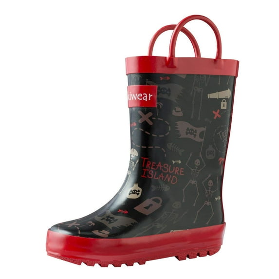 Oaki Kids Waterproof Rain Boots with Easy-On Handles