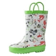 thumbnail image 1 of Oaki Kids Waterproof Rubber Rain Boots with Easy-On Handles, 1 of 3