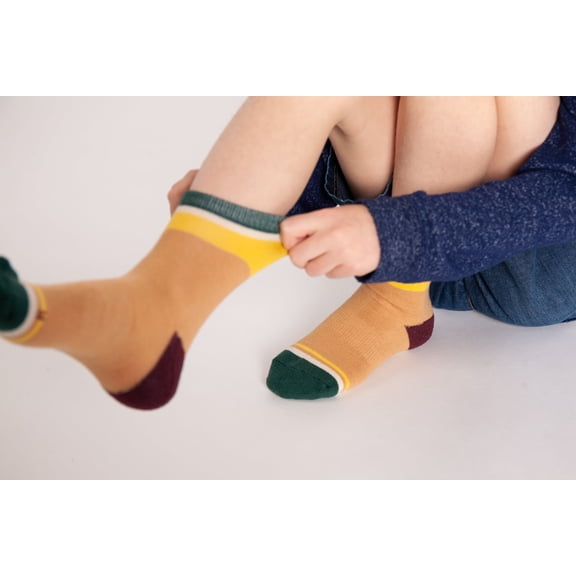 Oaki's Merino Wool Socks, Yellow, Little Kid