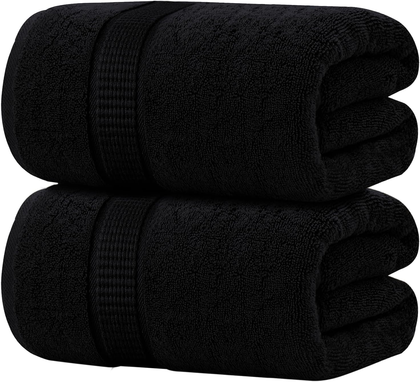 Oakias 2 Pack Luxury Bath Sheets Black 35 x 70 Inches 600 GSM Extra