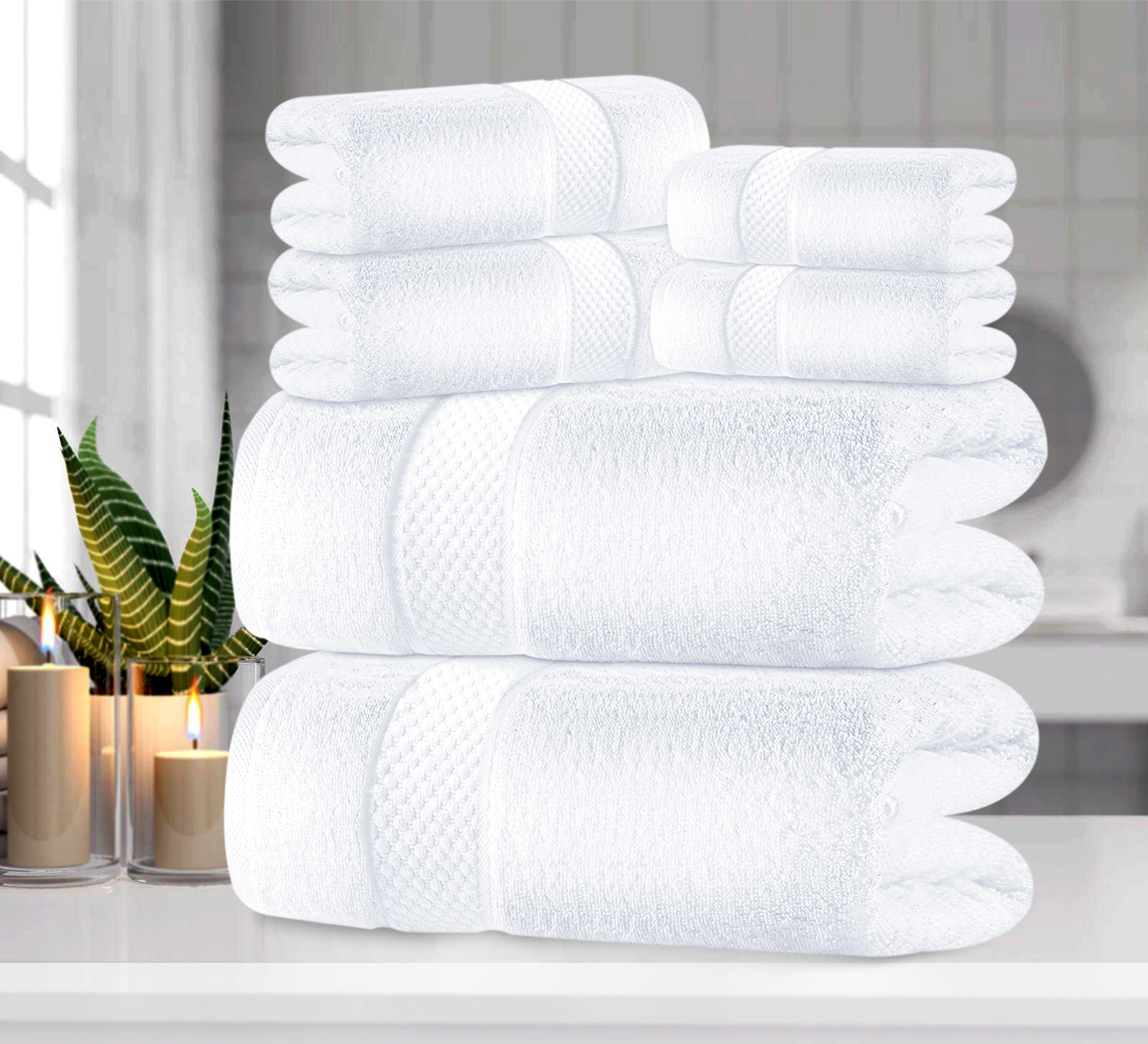 Martex Commercial Basic White 6Pack Bath Towel Set