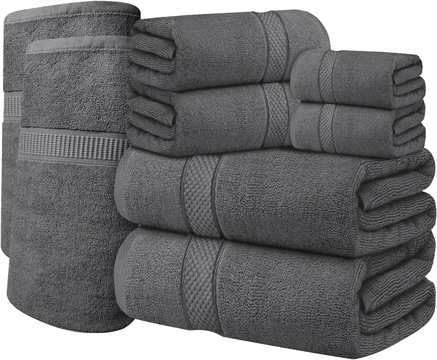 Perfehair Black Cotton Salon Towels - 16x27 2-Pack for Barbers & Gym