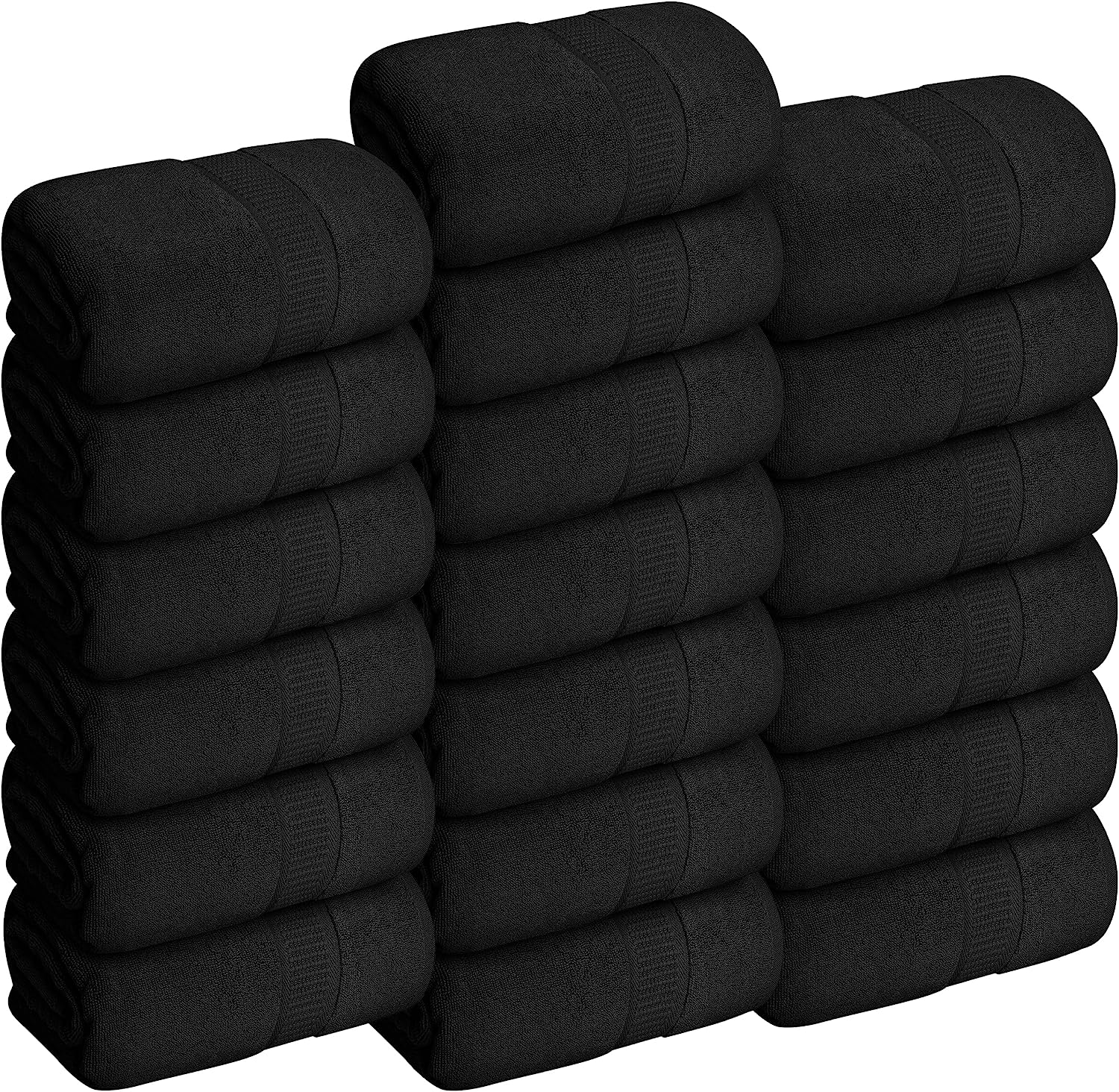 Oakias Bulk Pack Luxury Bath Sheets Black 35 x 70 Inches Highly