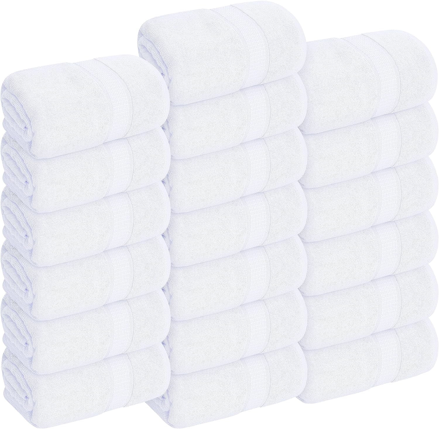 Oakias Bulk Pack Luxury Bath Sheets White 35 x 70 Inches Highly