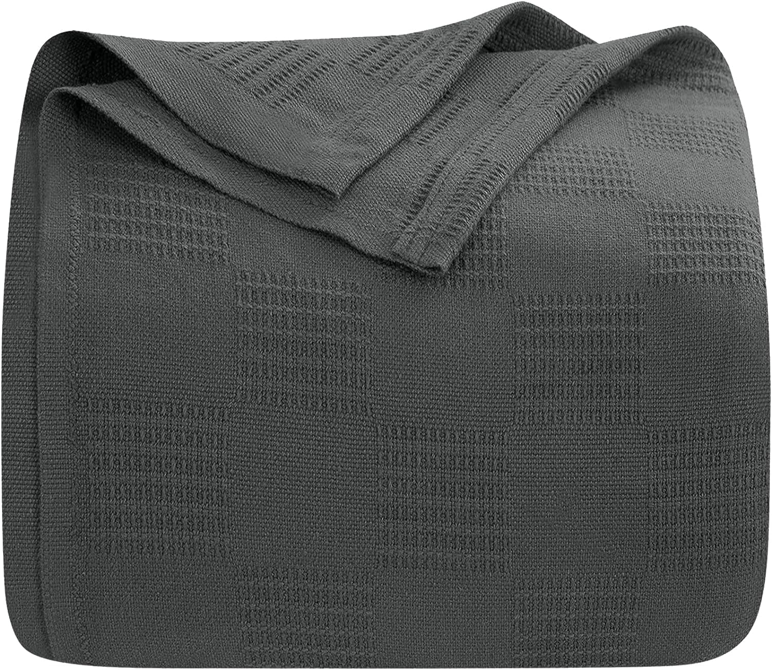 Oakias Cotton Blanket King Grey 350 GSM Thermal Blanket 90 x 108 inches Soft and