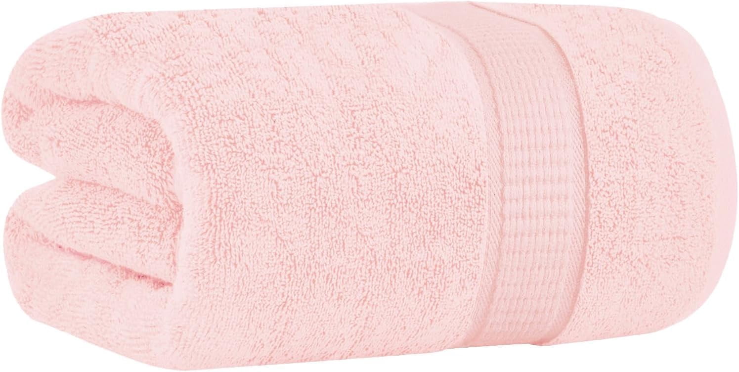 Oakias 600 GSM Bath Sheets 1 Pack Pink - 35 x 70 Bath Towels - 100% ...