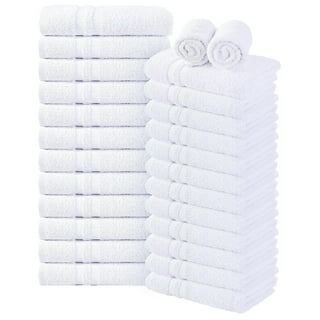 Softolle 100% Cotton Ring Spun Salon Towels – Bulk Pack of Hand Towels –  Not Bleach Proof 16x27 Inches White Towels – Used As Spa Towels, Hair  Towel