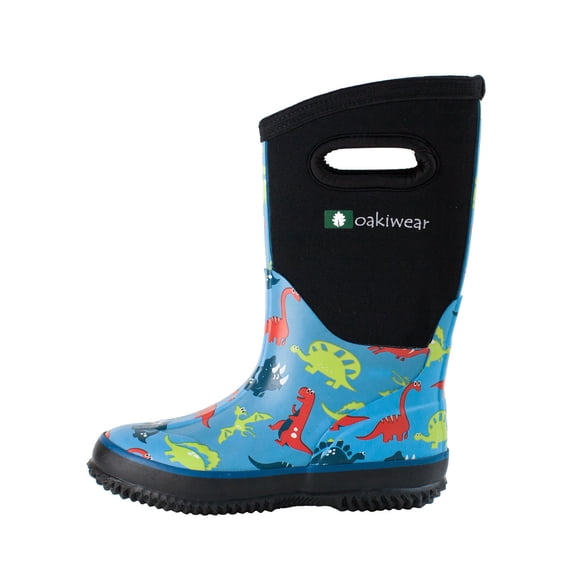 Oakiwear Children's Neoprene Rain/Snow Boots, Dinosaurs