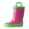 thumbnail image 1 of Oakiwear Kids Rain Boots For Boys Girls Toddlers Children, Pink & Green, 1 of 3