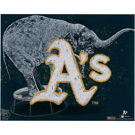 Oakland Athletics 16" x 20" Photo Print - Designed and Signed by Artist Maz Adams - Limited Edition 25 - Fanatics Authentic Certified