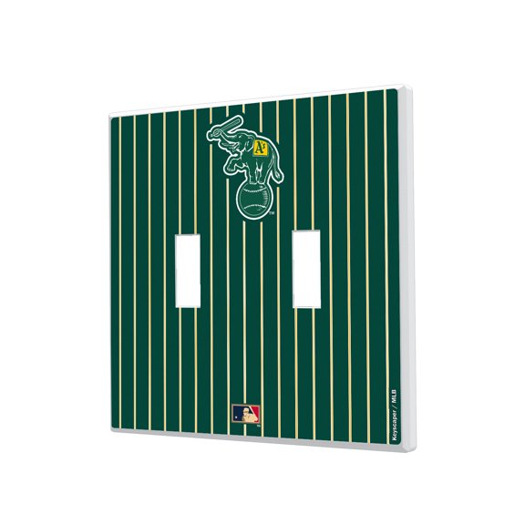 Athletics 1988 Cooperstown Pinstripe Double Toggle Light Switch Plate