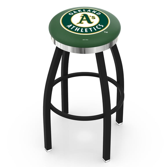 Oakland Athletics 30" Swivel Counter Stool with Chrome Accent