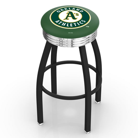 Oakland Athletics 30" Swivel Counter Stool with Chrome Accent