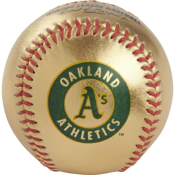 Oakland Athletics Rawlings Gold Leather Baseball - Fanatics Authentic Certified