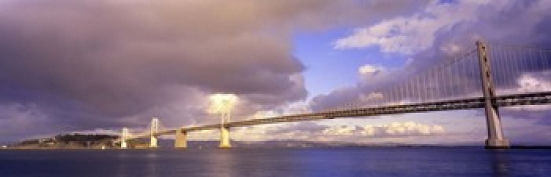 Oakland Bay Bridge San Francisco California USA Canvas Art - Panoramic Images (18 x 6)